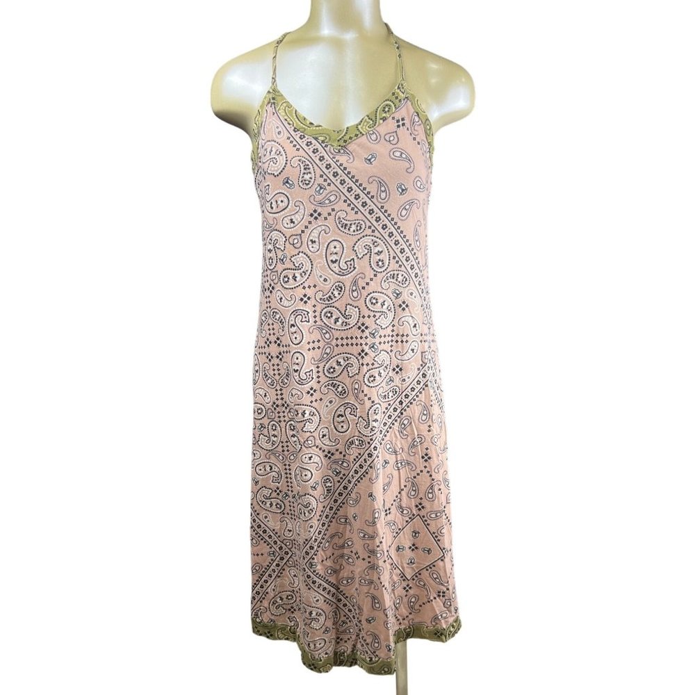 intimissimi small supima pink green bandana dress